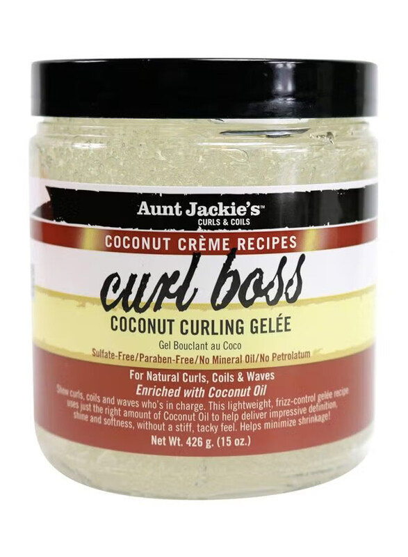 

Aunt Jackie's Curl Boss Coconut Curling Gel for Curly Hair, 15oz