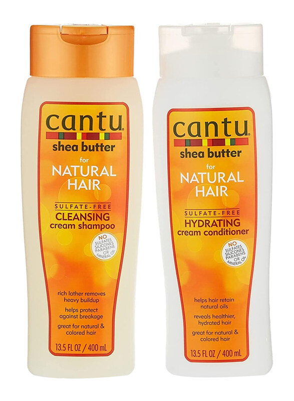 

Cantu Shea Butter Cleansing Shampoo + Hydrating Conditioner for All Type Hair, 400ml, 2 Piece