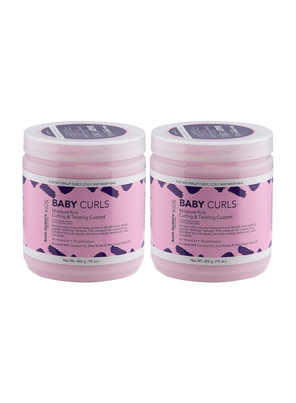 

Aunt Jackie's Kids Baby Curls Curling & Twisting Custard, 15 oz, 2 Piece