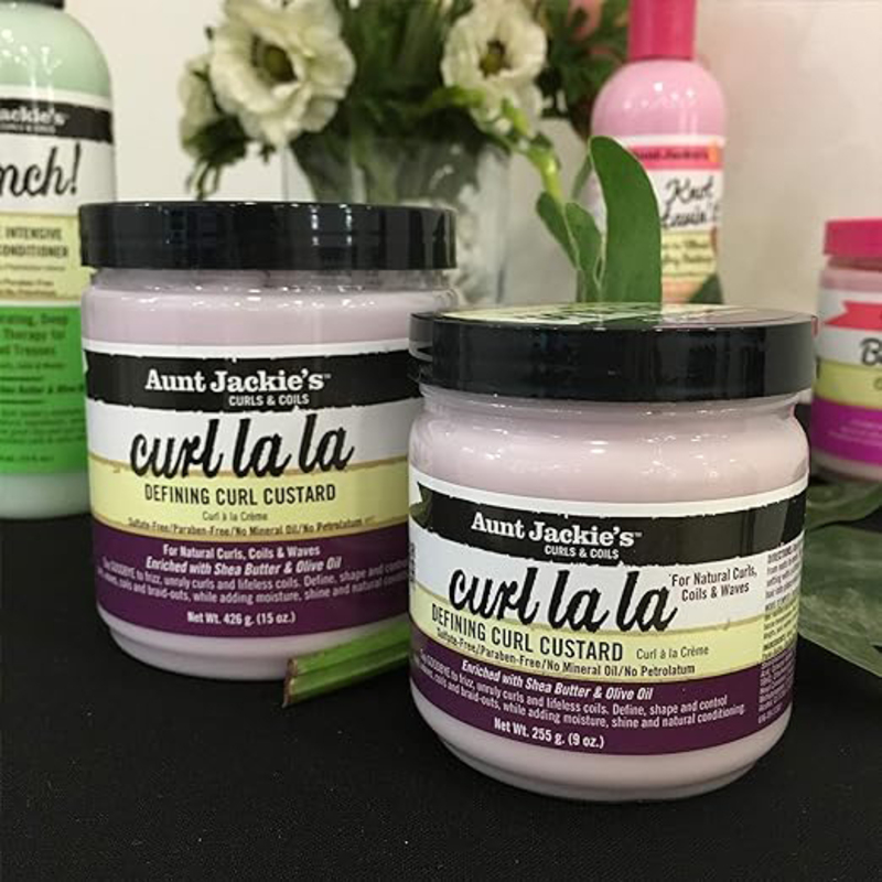 Aunt Jackie's Curls & Coils Curl La La Defining Curl Custard for Curly Hair, 255gm