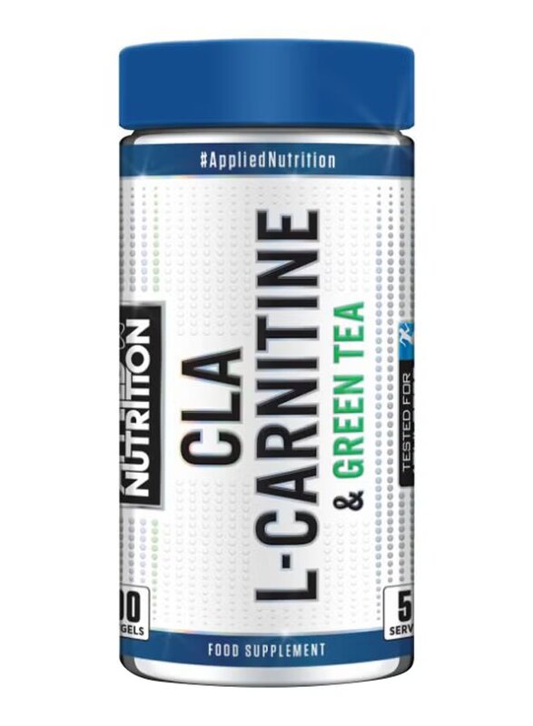 Applied Nutrition CLA L-Carnitine Powder, 100 Softgels, Green Tea