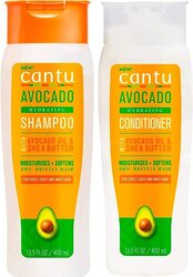 Cantu Avocado & Shea Butter Hydrating Shampoo and Conditioner for Curly Hair, 2 x 400ml