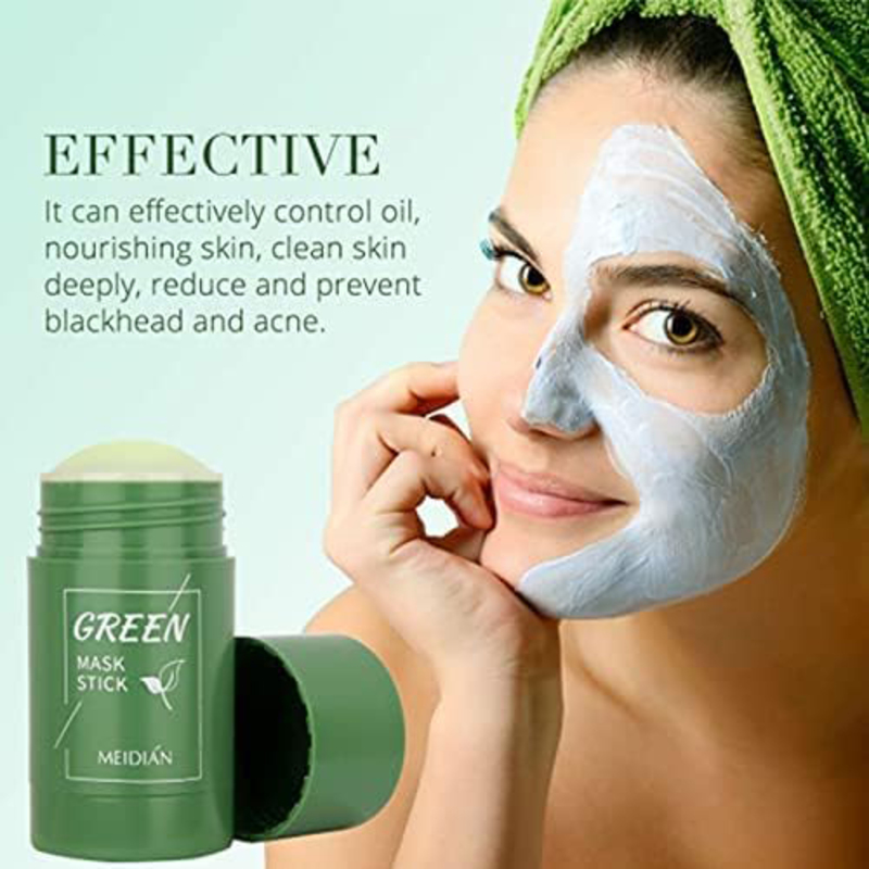 Meidian Green Tea Poreless Deep Cleanse Blackhead Remover Mask Clay Stick for Face, 1 Piece