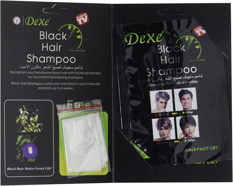 Dexe Instant Hair Dye Shampoo, 25ml, 03 Black