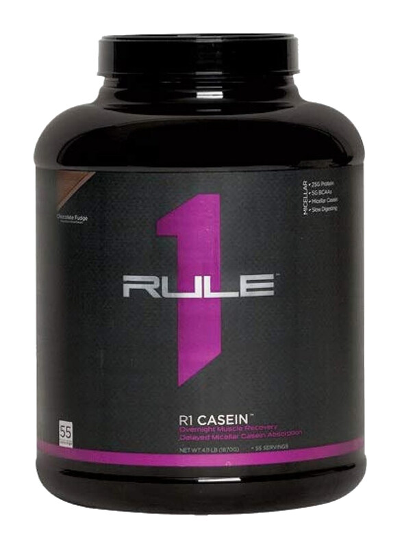 

Rule1 R1 Casein Protein, 55 Servings, 4.11lbs, Chocolate Fudge
