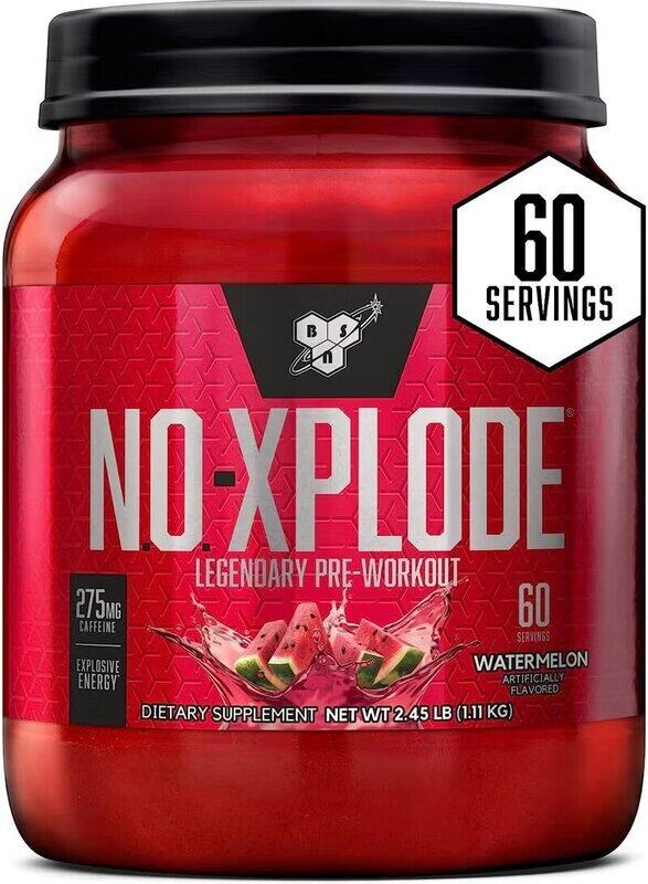 

BSN BSN N.O. XPLODE Legendary Pre-Workout Supplement with Creatine, Beta-Alanine & Energy Dietary Supplement, 60 Servings, Watermelon