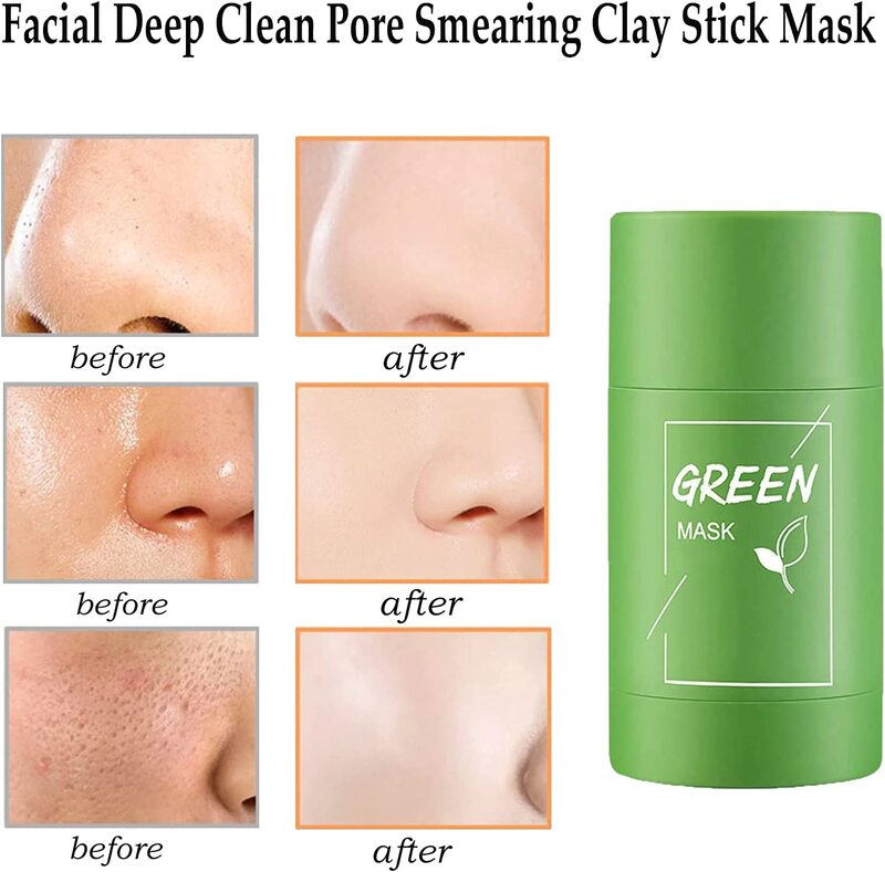 Xidiak Green Tea Purifying Clay Stick Mask, 2 Pieces