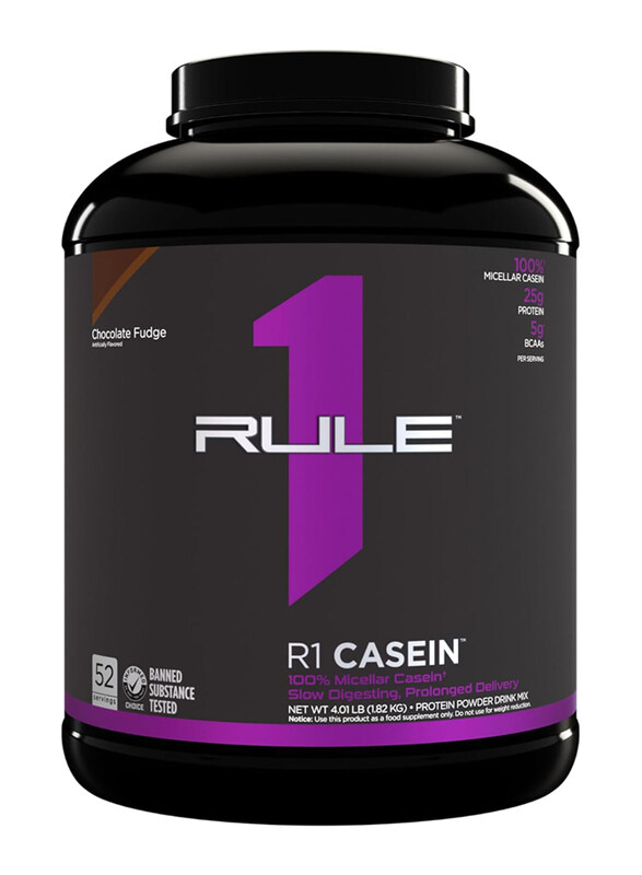 

Rule1 Protein Casein Powder, 55 Servings, 1.81 Kg, Chocolate Fudge