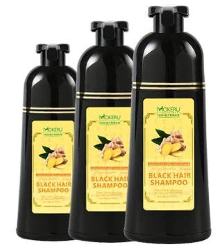 

Disaar Ginger Essence Hair Dye Shampoo, 3 x 500ml, Black