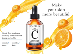 Roushun Skin Naturals Vitamin C 20 Percent E & Hyaluronic Acid Facial Serum, 30ml