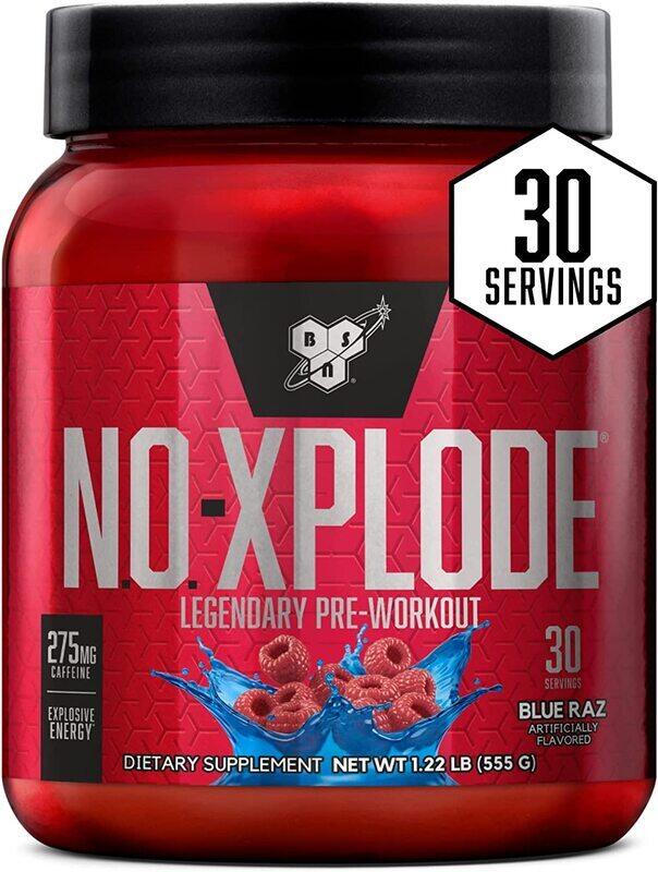 

Bsn N.O.-Xplode Legendary Pre-Workout Supplement With Creatine, Beta-Alanine, and Energy, Dietary Supplement, 555 gm, Blue Raspberry