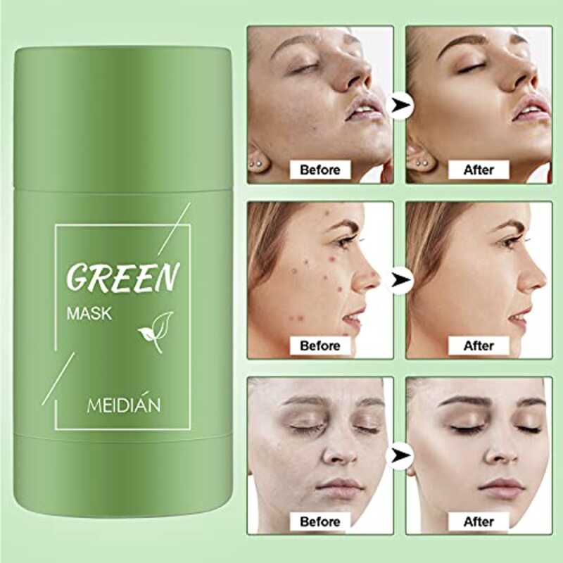 DTDR Green Tea Purifying Clay Stick Mask, 2 Pieces