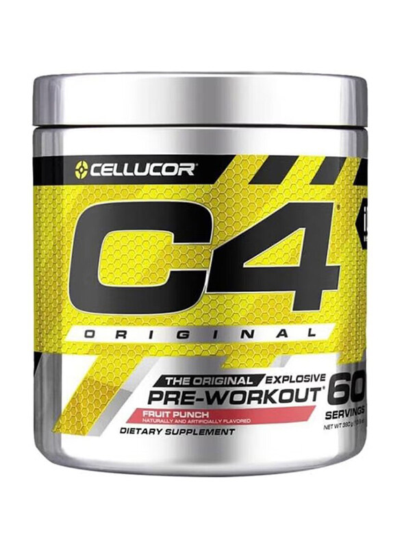 

Cellucor 60-Serving C4 Original Explosive Pre-Workout Powder Dietary Supplement, 390g, Fruit Punch