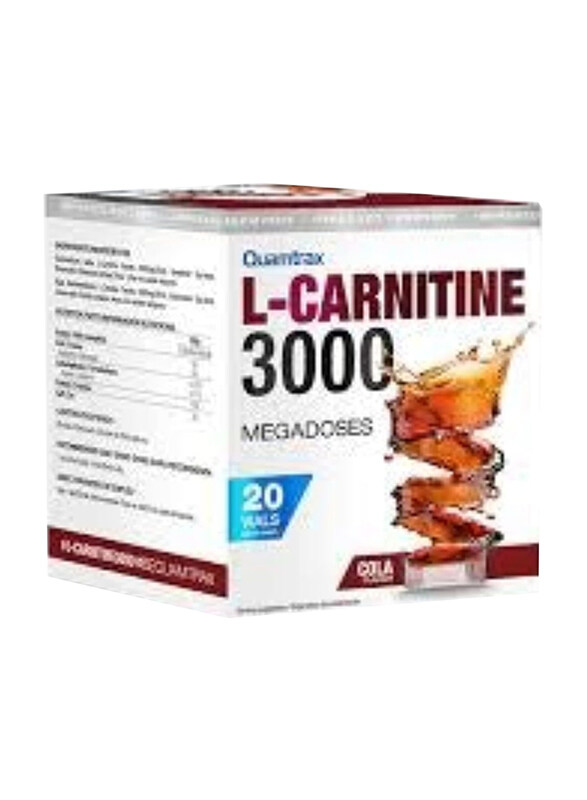 

Quamtrax L-Carnitine 3000, 20 Vials, Cola