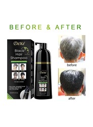 Dexe Hair Dye Shampoo for Men and Women, 400ml, Black