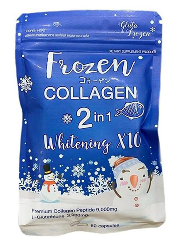 

Frozen Collagen 2-in-1 Whitening X10 Glutathione, 60 Capsules