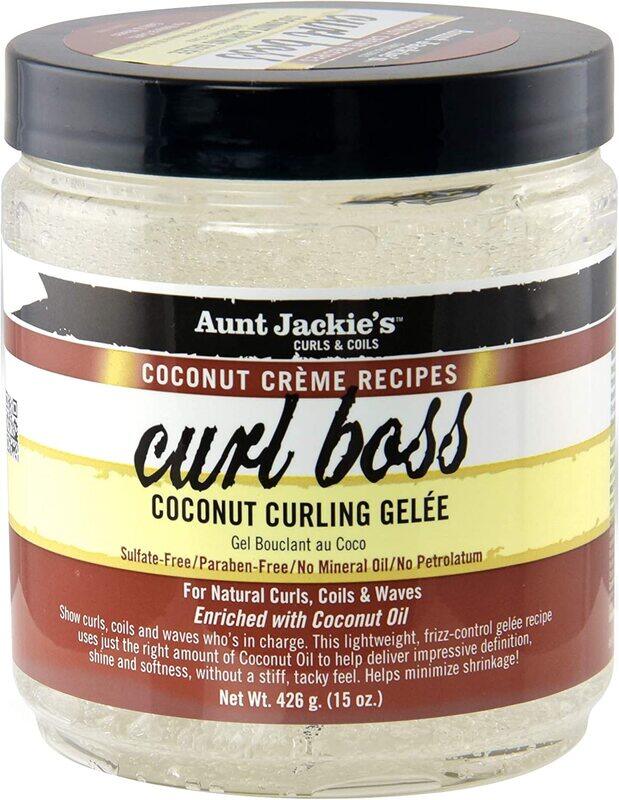 

Aunt Jackie's Coconut Creme Recipes Curl Boss Curling Glee, 426 gm