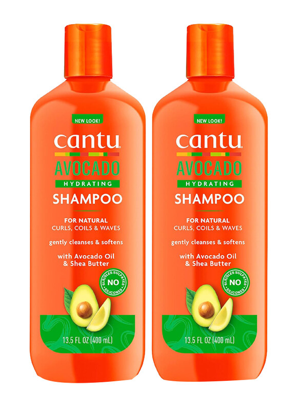 

Cantu Avocado Hydrating Sulfate-Free Shampoo with Pure Shea Butter, 2 Pieces x 13.5 oz