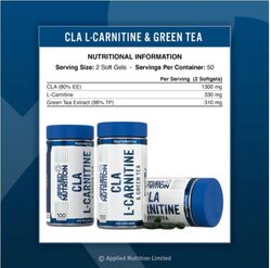 Puzzle Supps Applied Nutrition CLA L-Carnitine and Green Tea, 100 Softgels