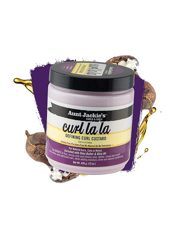 Aunt Jackie's Curls & Coils Curl La La Defining Curl Custard for Curly Hair, 255gm