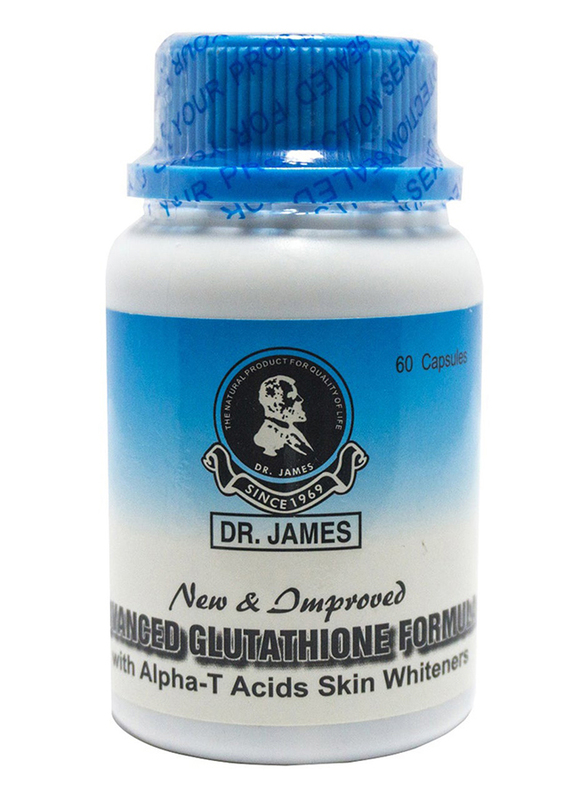 

Dr. James Advanced Glutathione Formula for Skin Whitening, 60 Capsules