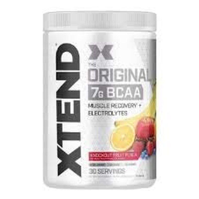 

Scivation Xtend Original 7g BCAA Muscle Recovery + Electrolytes Dietary Supplement, 30 Servings, Fruit Punch