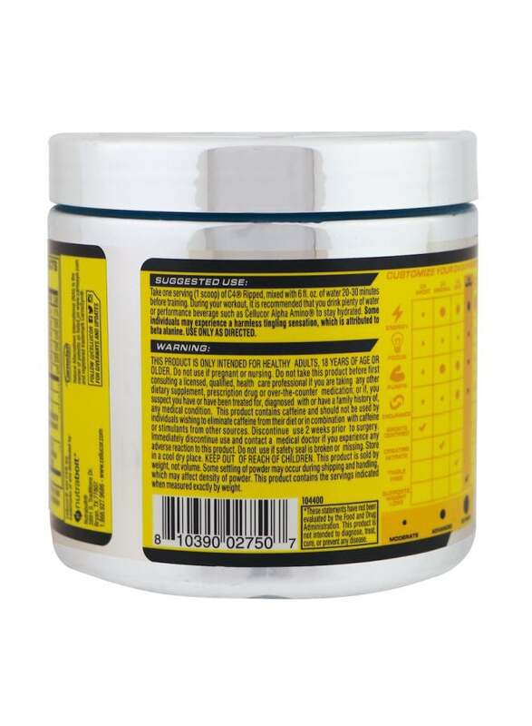 Cellucor C4 Ripped Explosive Pre-Workout, 30 Servings, Icy Blue Razz