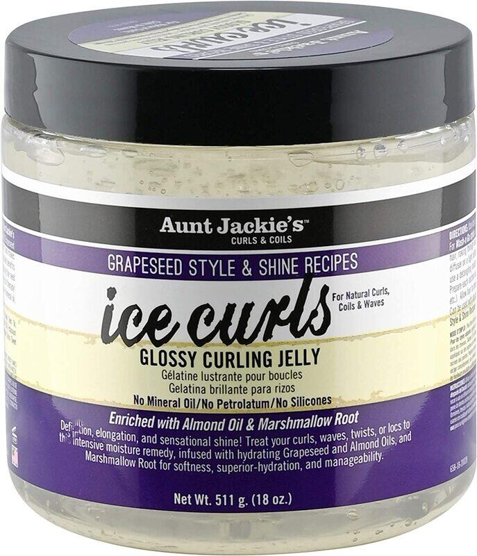 

Aunt Jackie's Grapeseed Style and Shine Recipes Ice Curls Glossy Curling Gel for All Hair Types, 532ml