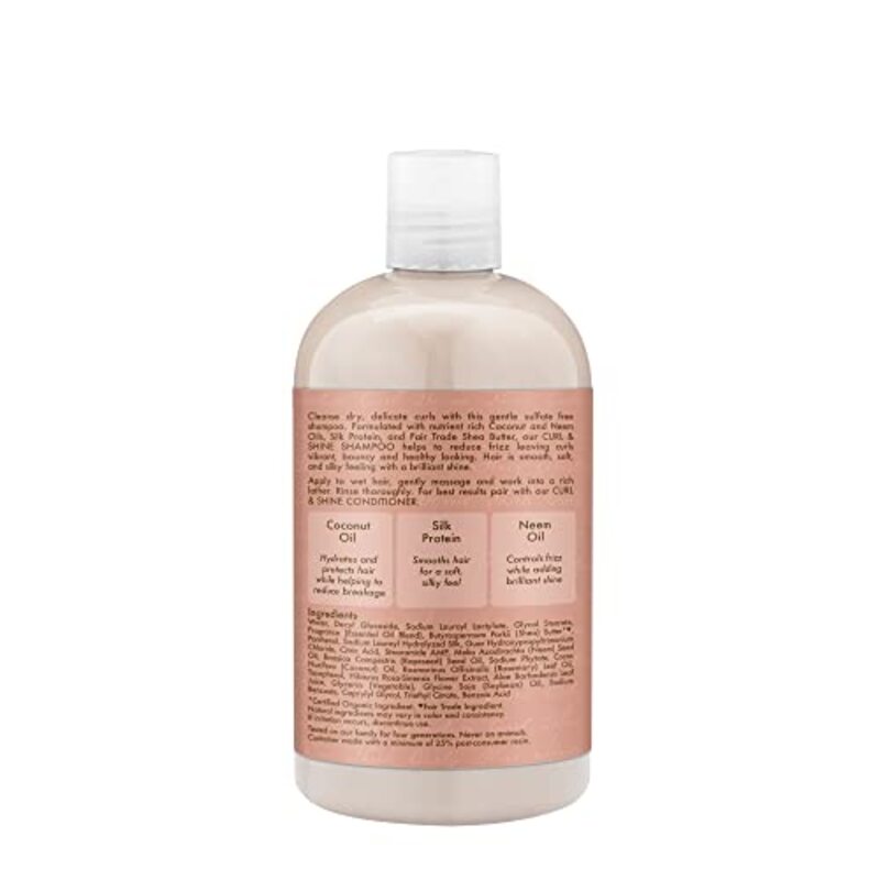 Shea Moisture Coconut & Hibiscus Curl Shine Shampoo for Curly Hair, 384ml