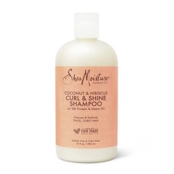 Shea Moisture Coconut & Hibiscus Curl Shine Shampoo for Curly Hair, 384ml