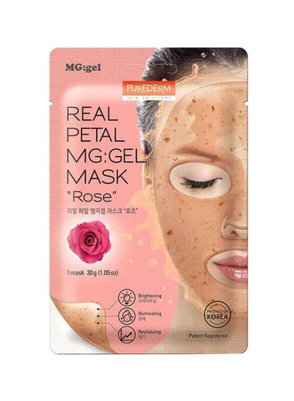 

Purederm Rose Real Petal MG Gel Mask, 1 Mask