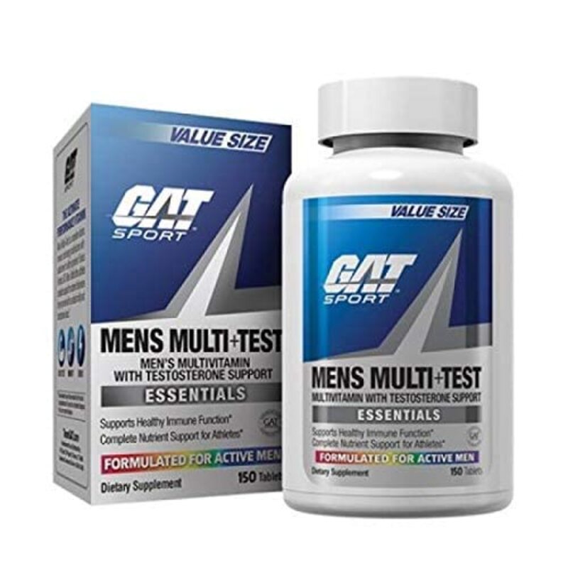 Gat Sport Men's Multi Testosterone Support Diatery Supplement, 150 Capsules