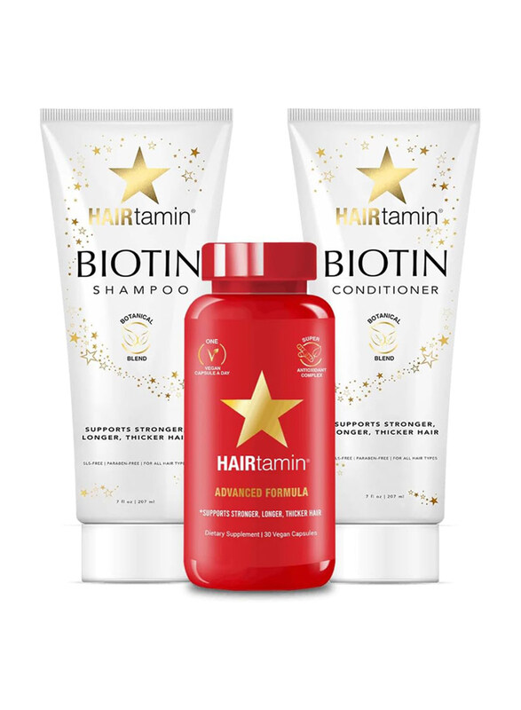 

Hairtamin Biotin Shampoo + Conditioner Set, 3 Pieces