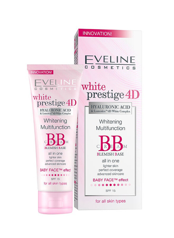 

Eveline Cosmetics White Prestige 4D Whitening Multifunction BB Cream, 1 Piece