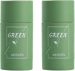 DTDR Green Tea Purifying Clay Stick Mask, 2 Pieces