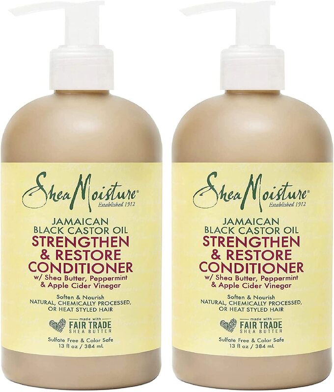 Shea Moisture Jamaican Black Castor Oil Strengthen & Restore Conditioner, 2 Pieces x 384ml