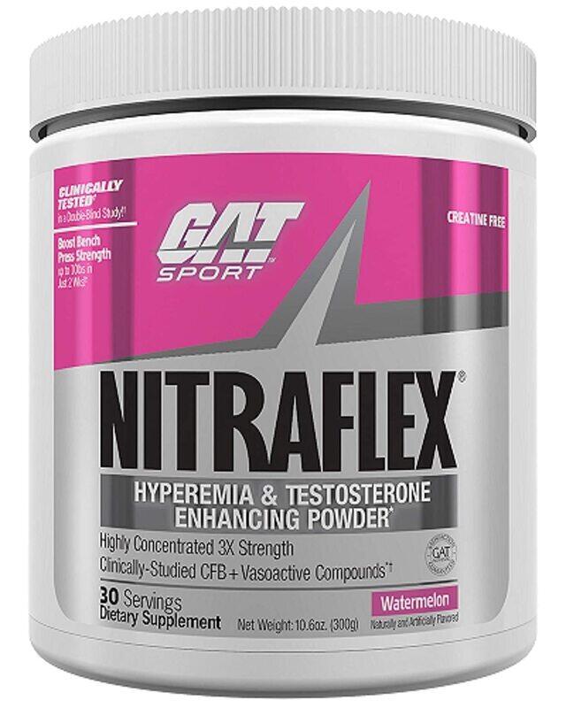 

Gat Sport Nitraflex Hyperemia & Testosterone Enhancing Powder, 300g, Watermelon