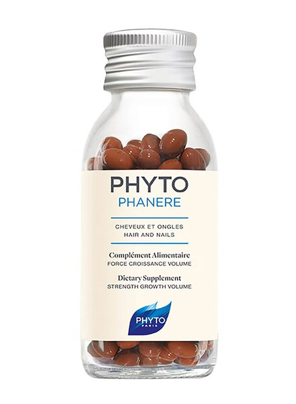 Phyto Phytophanere Strength Growth Volume Hair & Nails Dietary Supplement, 120 Capsules, 2 Bottle