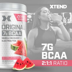 Scivation Xtend Original 7G BCAA Muscle Recovery + Electrolytes, 30 Servings, Watermelon Explosion