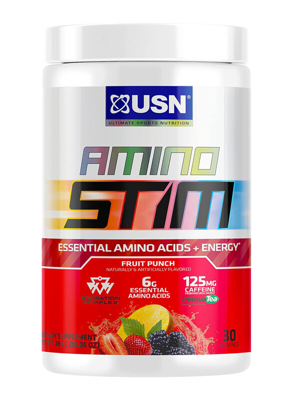 

USN Amino Stim Energy Drinks, 30 Servings, Fruit Punch