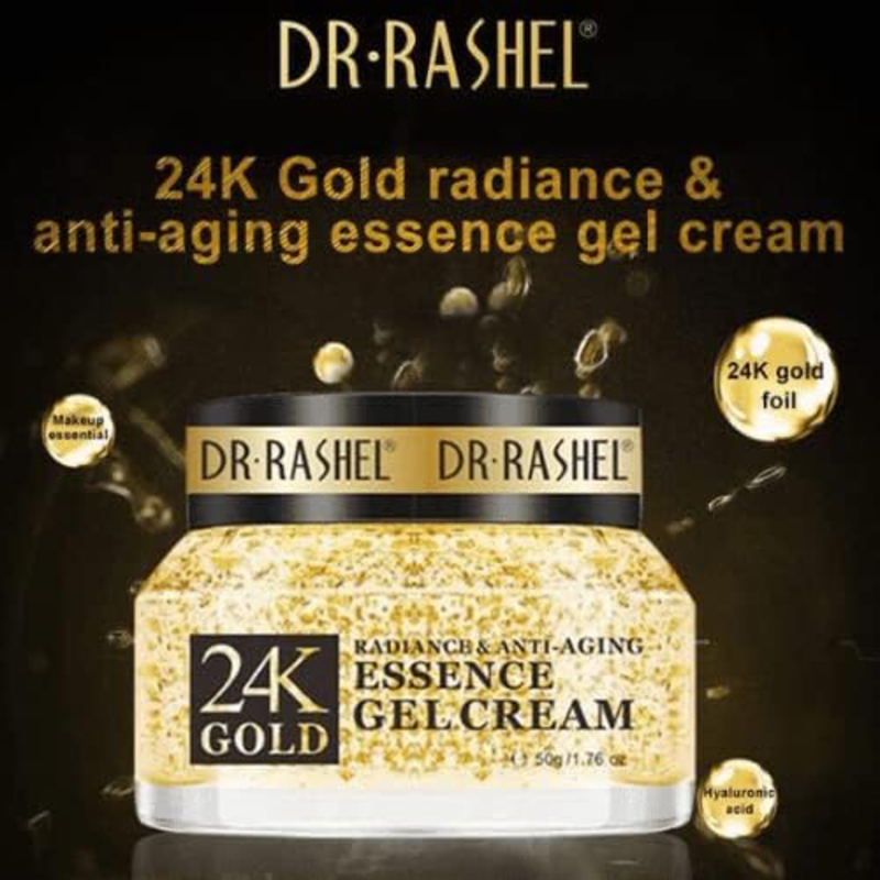 Dr. Rashel 24K Gold Radiance & Anti-aging Anti-Wrinkle Essence Gel Cream, 50gm