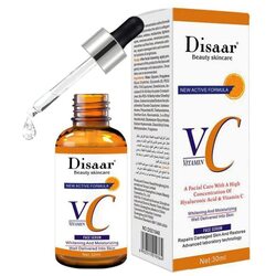 Disaar Beauty Orange Vitamin C Facial Serum Hyaluronic Acid Moisturizing Repair Skin Restore Hydration, 30ml