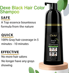 Dexe Gentle Botanical Formula Instant Hair Shampoo, 400ml, Black