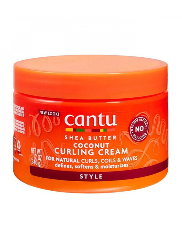 

Cantu Shea Butter Coconut Curling Cream for Curly Hair, 340gm