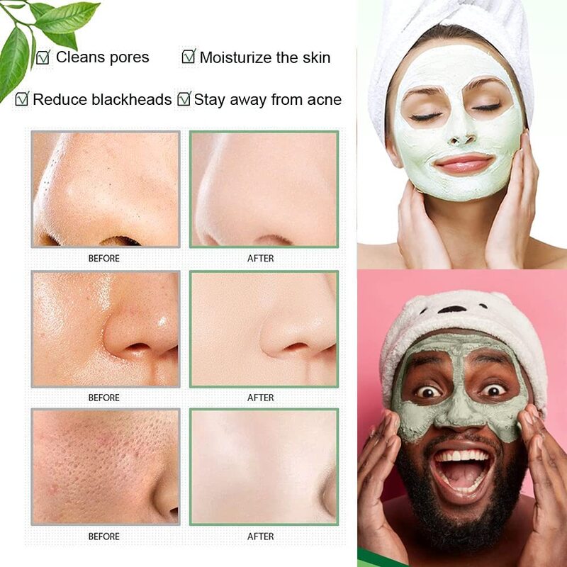Ylahdent Green Tea Stick Mask Deep Cleansing Pore Removes Oil Control for All Skin Types, 2 Pieces
