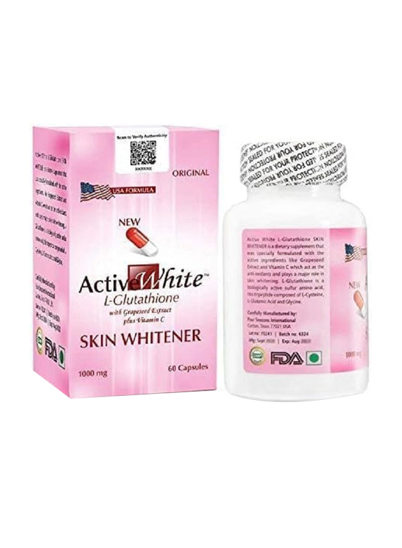 Active White L Glutathione High Antioxidants, 60 Capsules