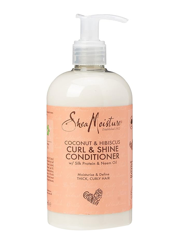 Shea Moisture Coconut & Hibiscus Curl & Shine Conditioner for Thick/Curly Hair, 384ml