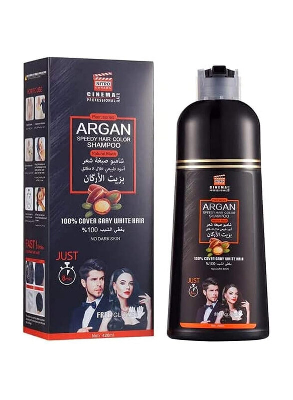 

Nitro Canada Argan Speedy Hair Colour Shampoo, 420ml, Black