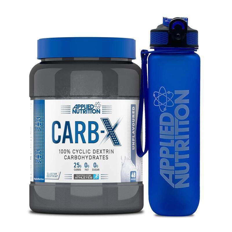 

Applied Nutrition Carb-X 100% Cyclic Dextrin Carbohydrates & Water Bottle Set, 1.2 KG + 1000ml, Unflavoured