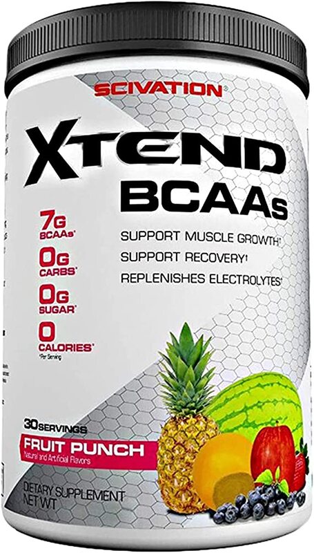 Scivation Xtend BCAAs Support Muscle Growth, 30 Servings, Fruit Punch